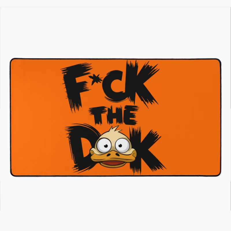 Angry Cartoon Duck Desk Mat