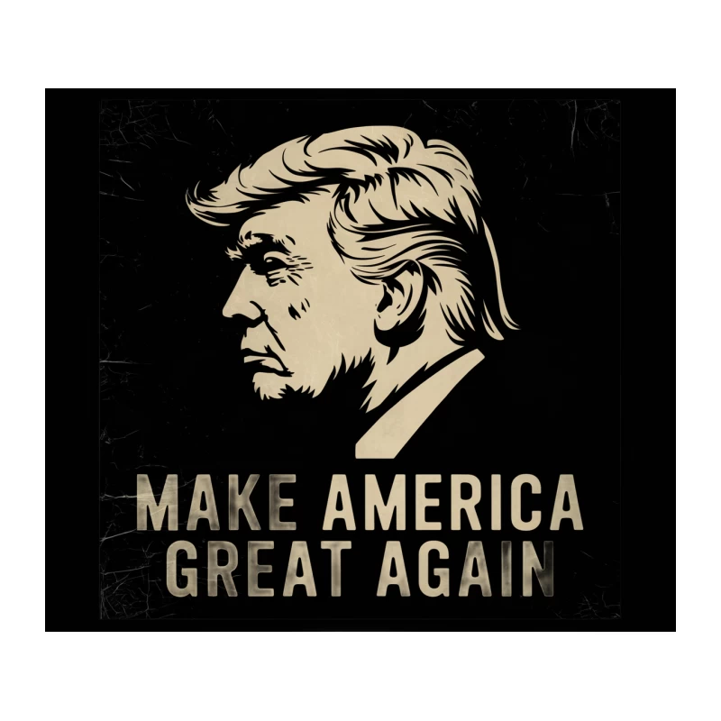 Vintage Style Political Campaign Poster with Make America Great Again Slogan Tapestry