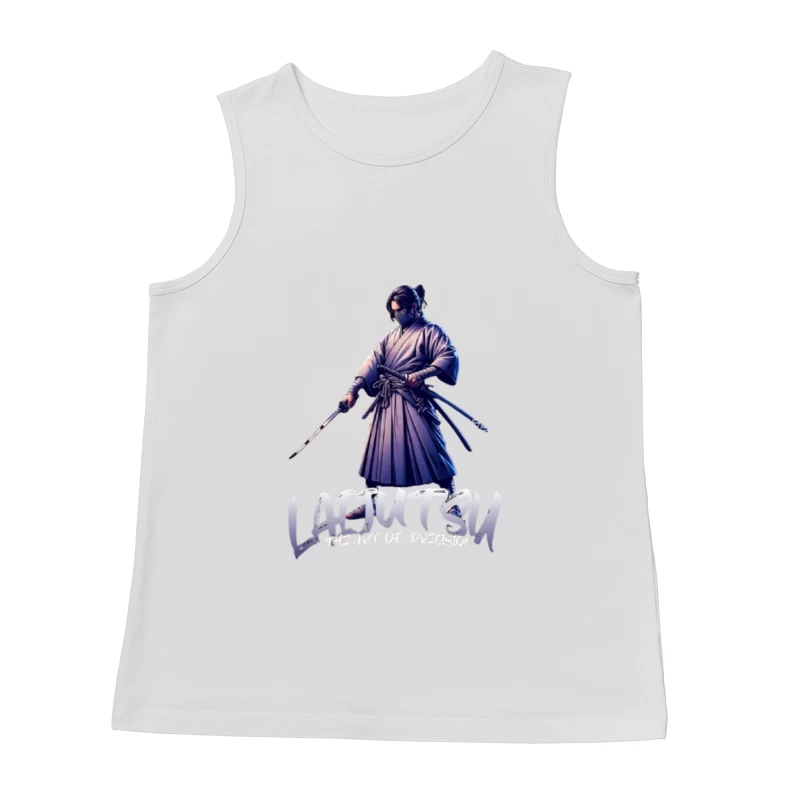 Japanese Samurai Warrior in Combat Stance Male Tank Top