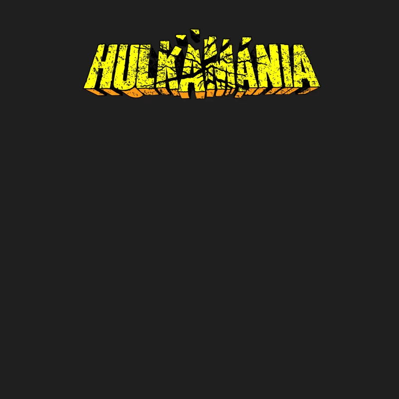Retro Hulkamania Wrestling Logo with Cracked Yellow Text Male Tank Top