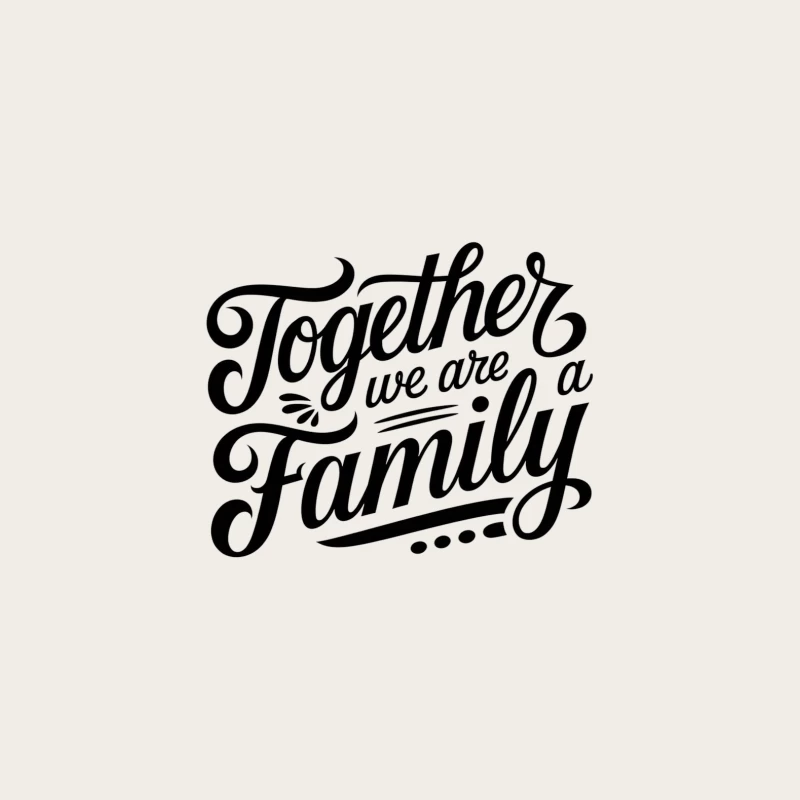 Inspirational Family Typography: Together We Are A Family Bucket Hat
