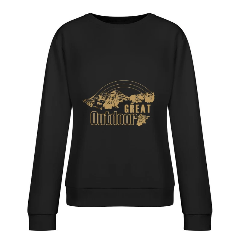 Berglandschaft und Regenbogen - Outdoor-Abenteuer Damen Pullover Sweatshirt