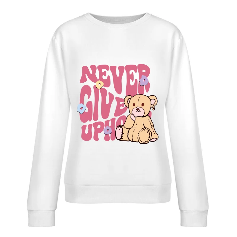 Niedlicher Bär mit Ermutigung Damen Pullover Sweatshirt