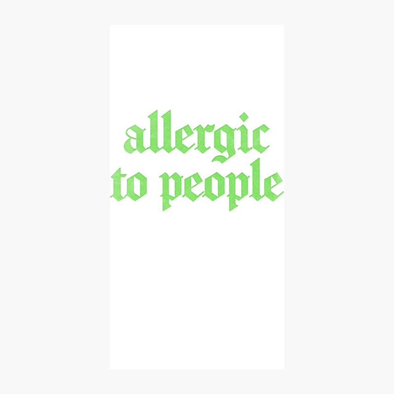 Allergic To People   Retro Faded-Style Typography Apparel iPhone Case