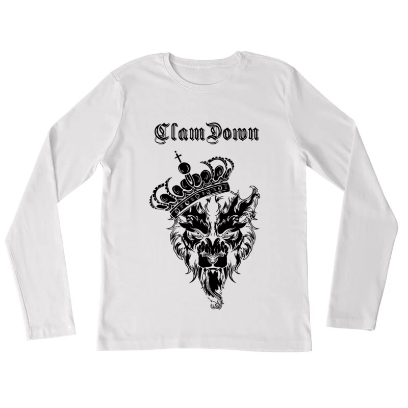 Geometrisches Yin-Yang-Symbol Damen Langarm T-Shirt