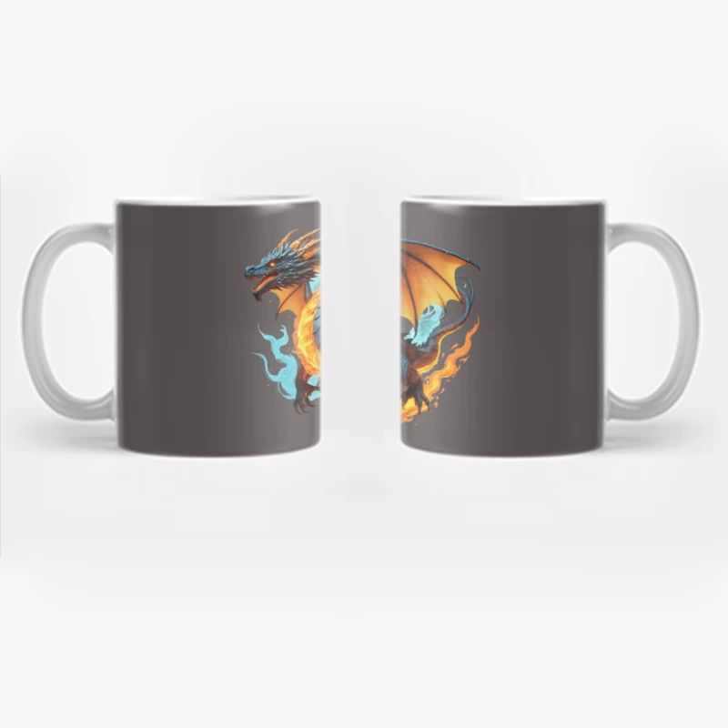 Majestic Fire Dragon Artwork Coffee Mug