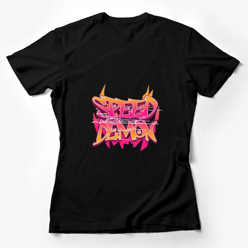 Texte enflammé avec thème de vitesse Femme T-Shirt