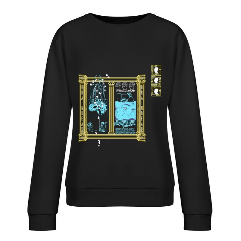 Surrealistische Gehirn-Illustration Damen Pullover Sweatshirt