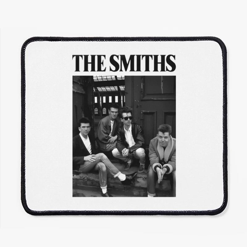 The Smiths: Iconic 1980s British Alternative Rock Band in Black and White Mouse Pad