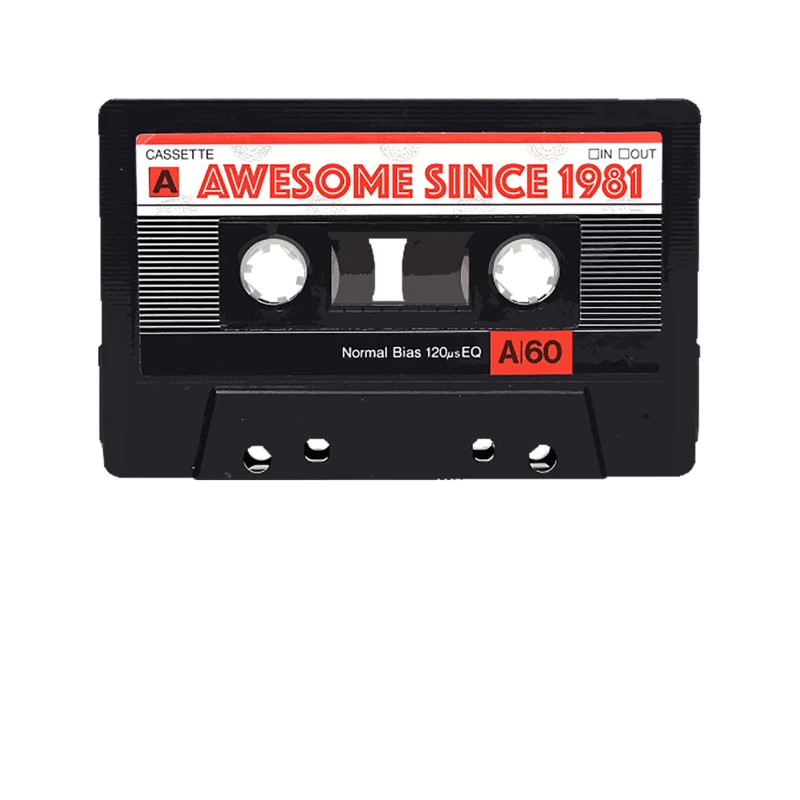 Classic Cassette Tape Mixtape - Awesome Since 1981 Birthday Gift Tapestry