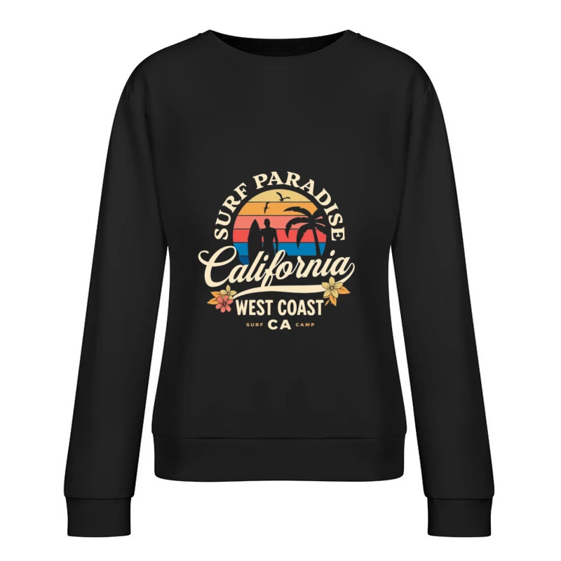 Surf en Californie: Paradis de la Côte Ouest Femme Sweat-shirt à enfiler