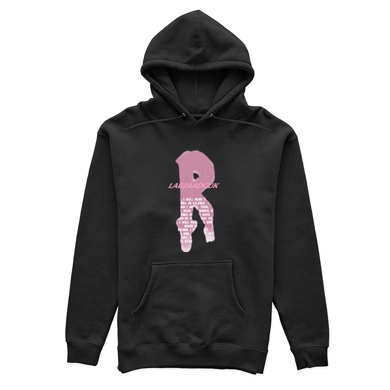 Rosa 3D-Buchstabe mit Zitat Damen Pullover Hoodie