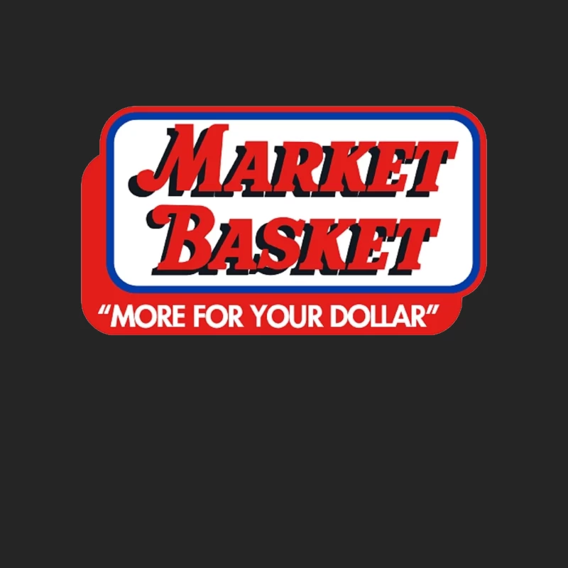 Vintage Market Basket Supermarket Logo with Slogan "More For Your Dollar" Female Pullover Sweatshirt