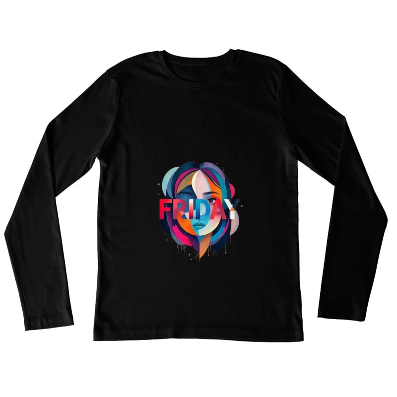 Colorful Friday Artwork Female Long Sleeve T-Shirt