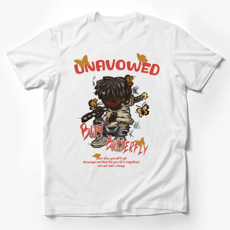 Einsamer Schmetterlingsjunge Herren T-Shirt