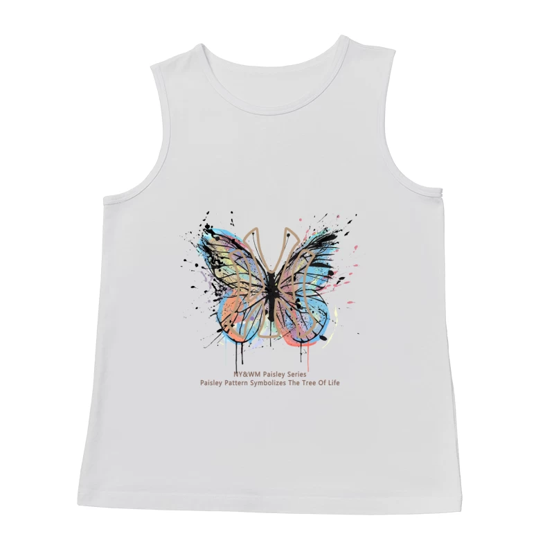 Schmetterling mit Paisley-Muster - Baum des Lebens Herren Tanktops
