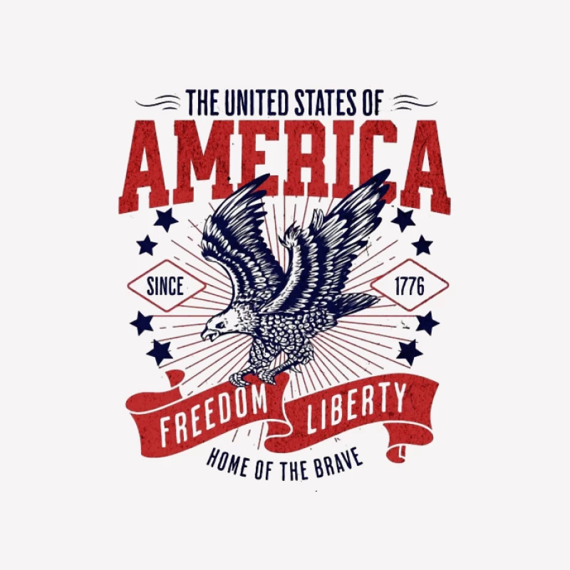 Aigle, Liberté et Amérique Homme T-Shirt