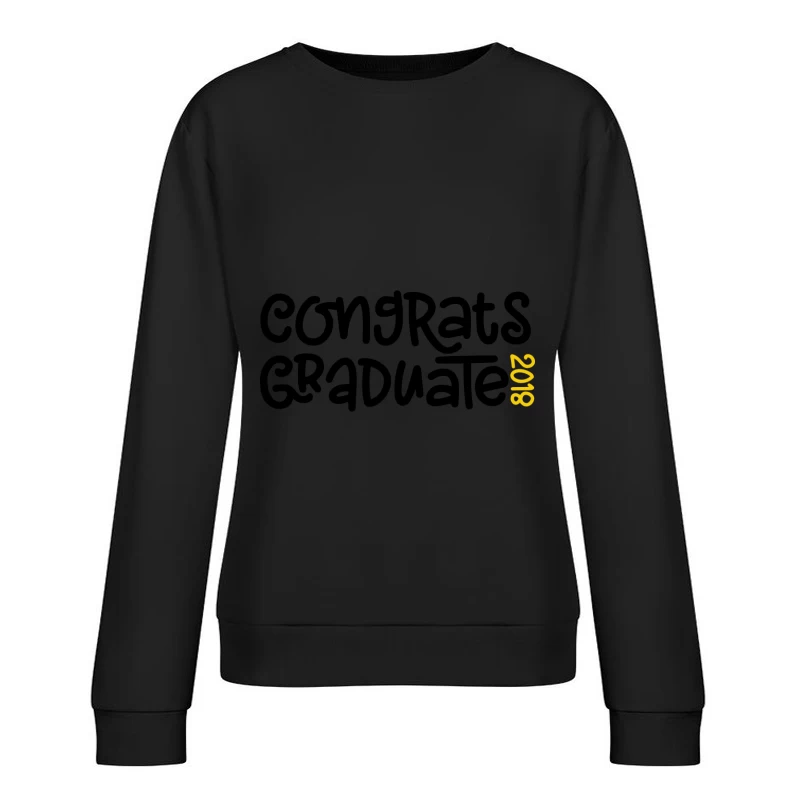 Félicitations Diplômé 2018 Femme Sweat-shirt à enfiler