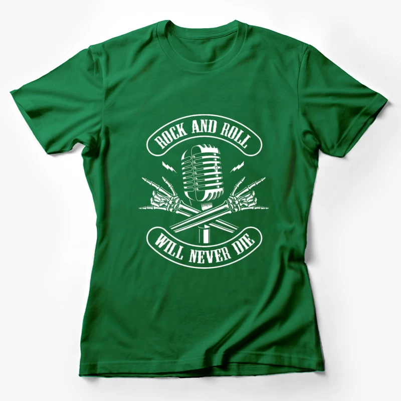 Rock and Roll Logo Design Female T-Shirt