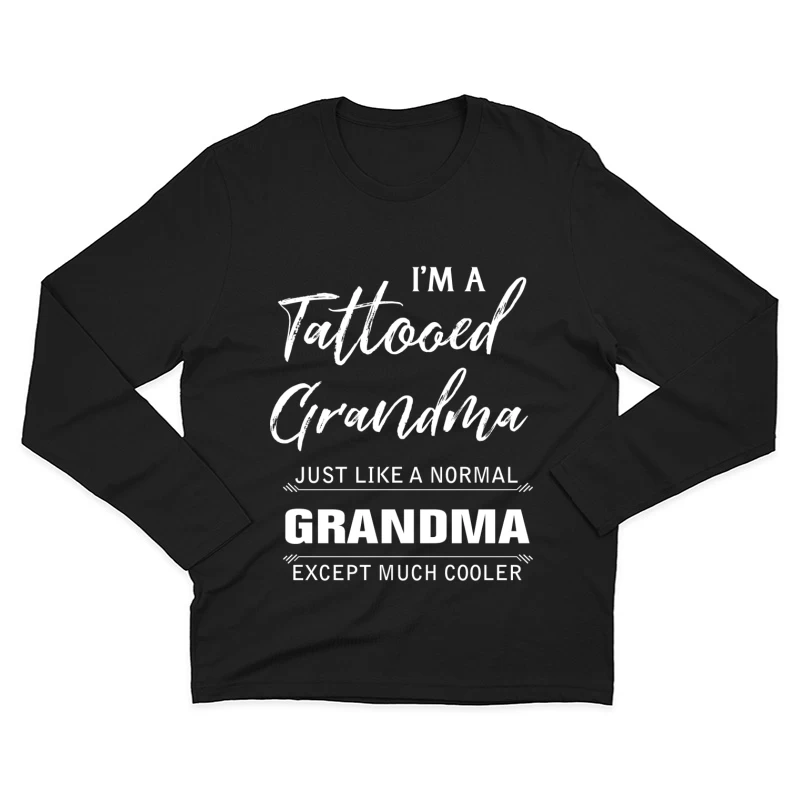 Grandma tatouée et cool Homme Manches Longues T-Shirt