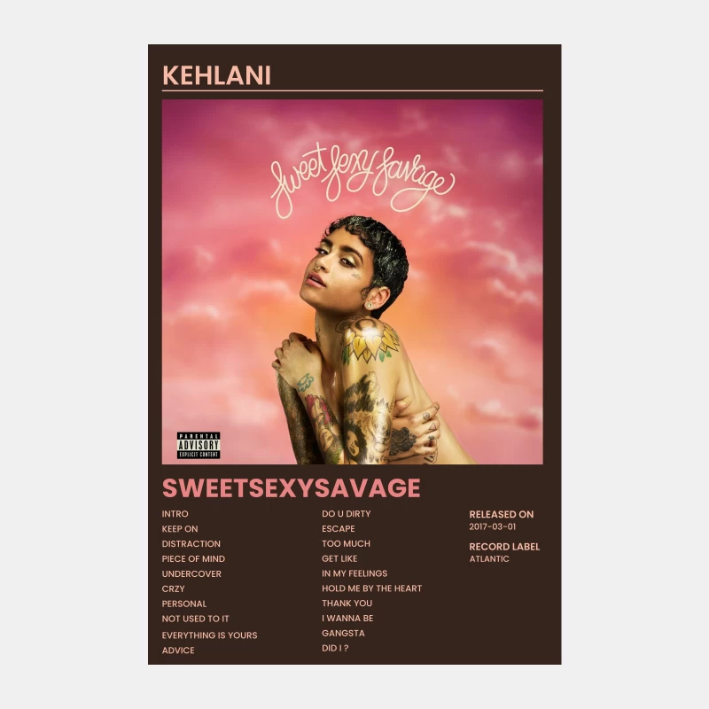 Kehlani's SweetSexySavage Album Cover and Tracklist Male Tank Top