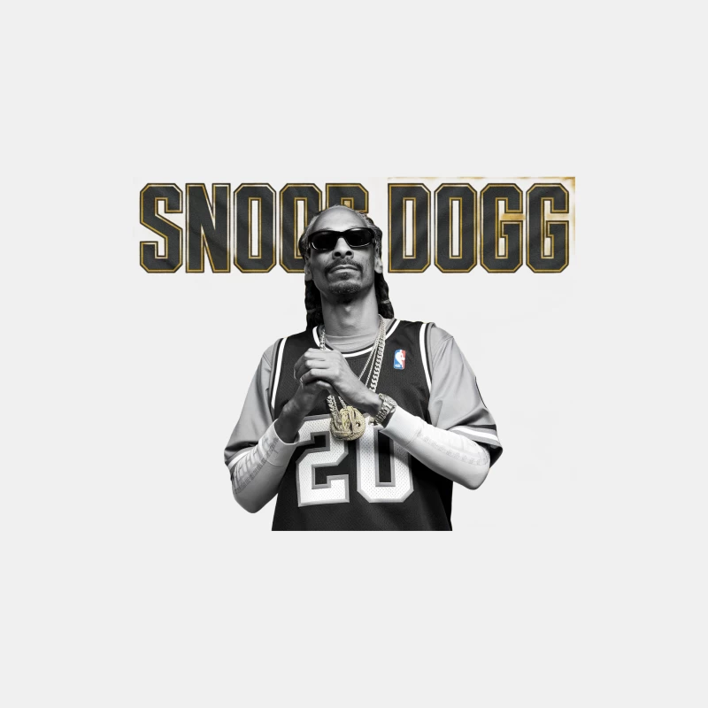 Hip-Hop Icon in NBA Jersey with Bling Male Tank Top