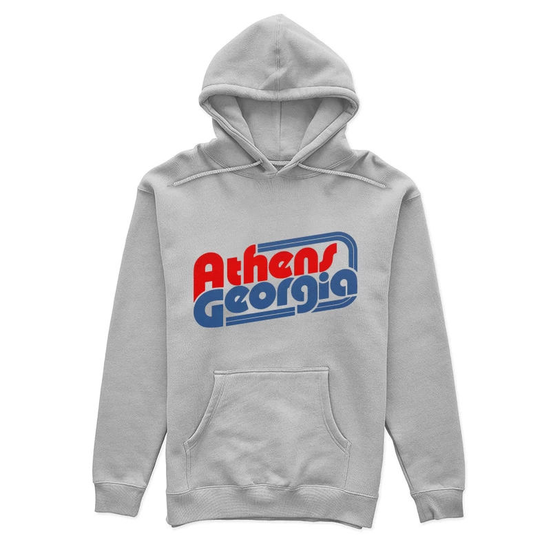 Retro Typography Design for Athens, Georgia Female Pullover Hoodie