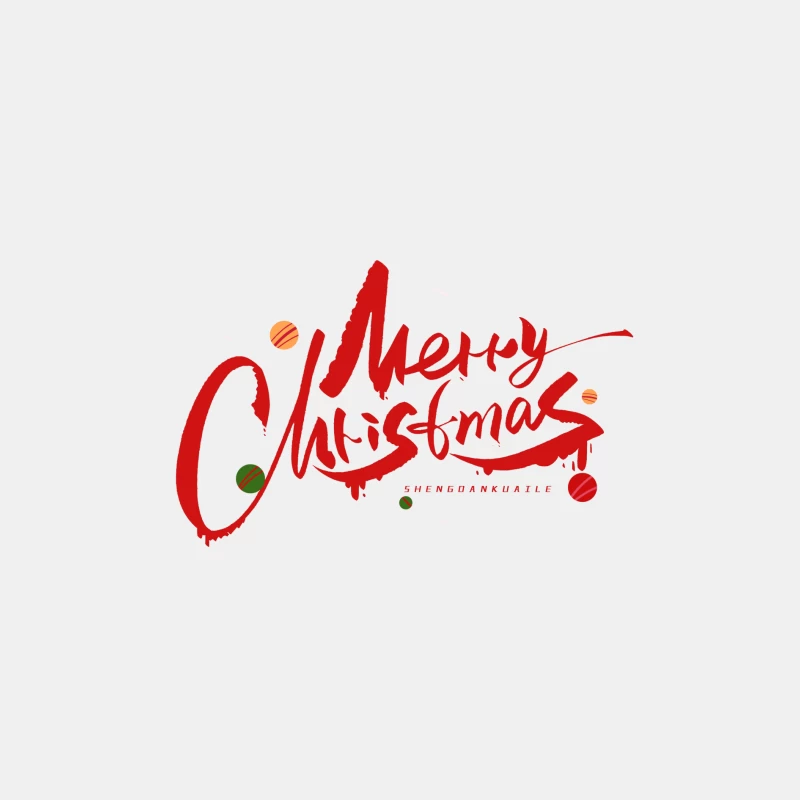 Fröhliche Weihnachten Design mit Kugeln Herren Tanktops