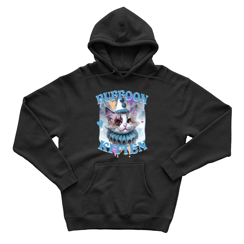 Buffoon-Kätzchen Kunst Herren Pullover Hoodie