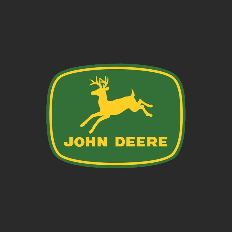 John Deere Classic Green and Yellow Logo with Leaping Deer Baseball Cap