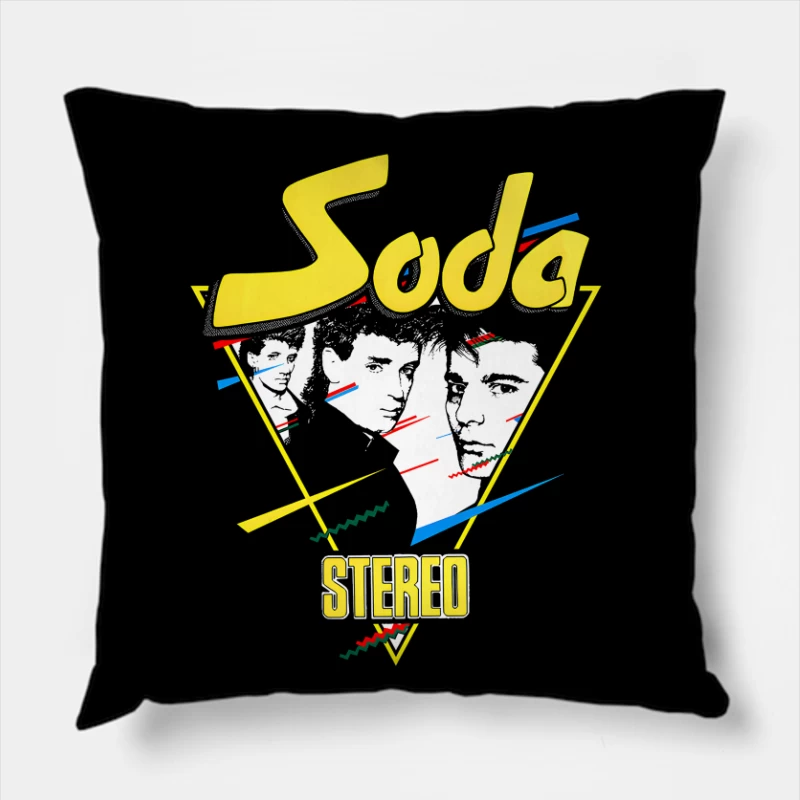 Soda Stereo Retro Throw Pillow