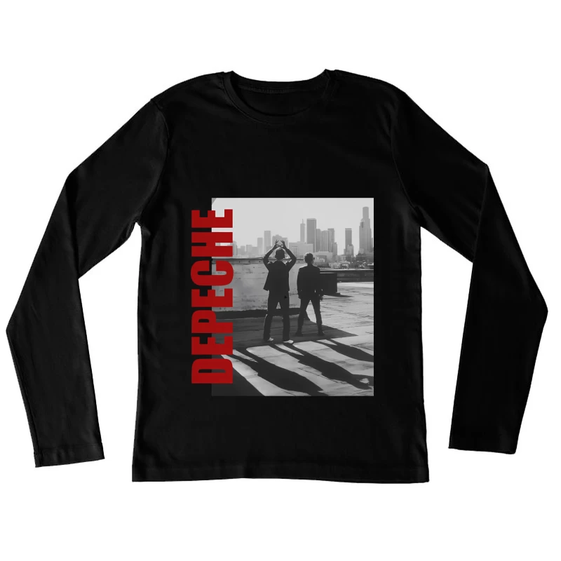 Depeche Mode Silhouettes Against City Skyline Female Long Sleeve T-Shirt