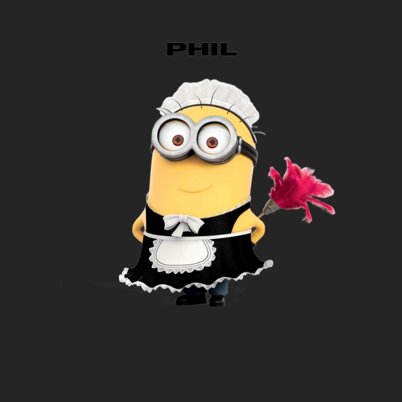 Minion Phil in Maid Costume from Despicable Me Female Pullover Sweatshirt