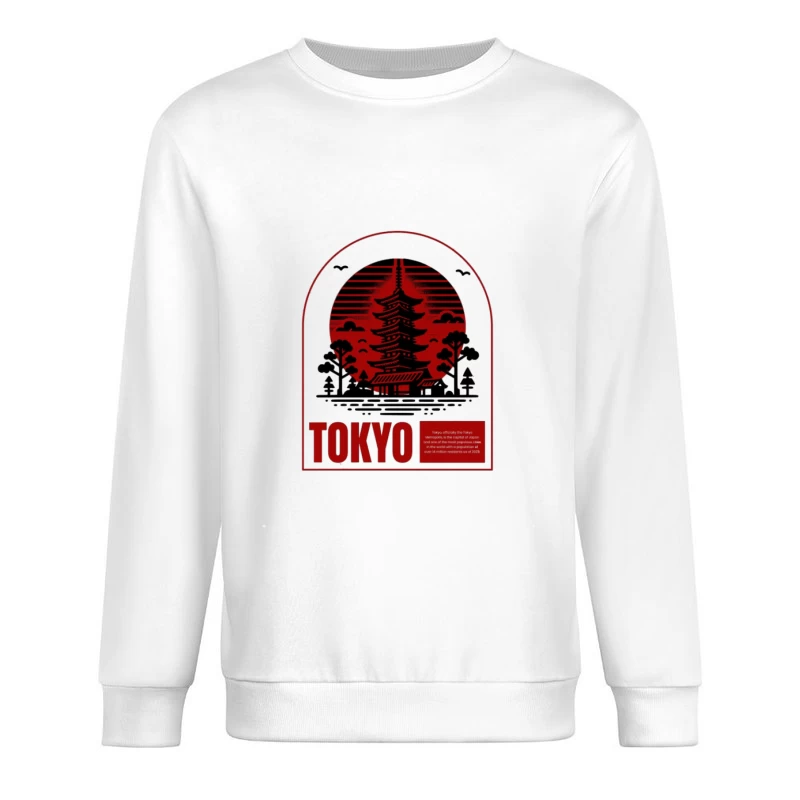 Tokyo-Pagode vor Sonnenuntergang Herren Pullover Sweatshirt