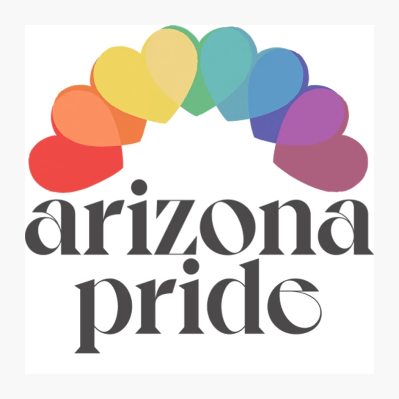 Arizona Pride  Retro Style Rainbow Design Pin