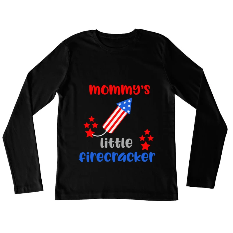 Dessin de fusée patriotique pour bébé Femme Manches Longues T-Shirt