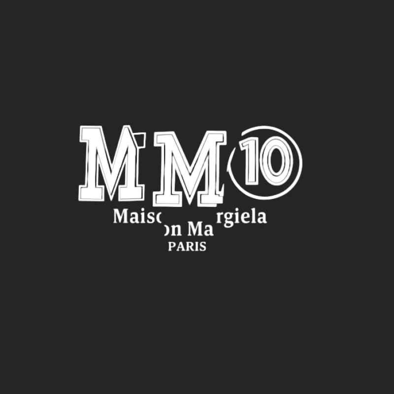 Logo Maison Margiela sur Fond Noir Homme Sweat-shirt à enfiler