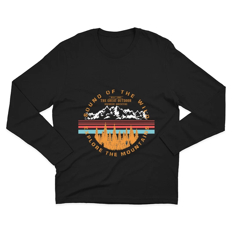 Entdeckung im Gebirge: Klang der Wildnis Herren Langarm T-Shirt
