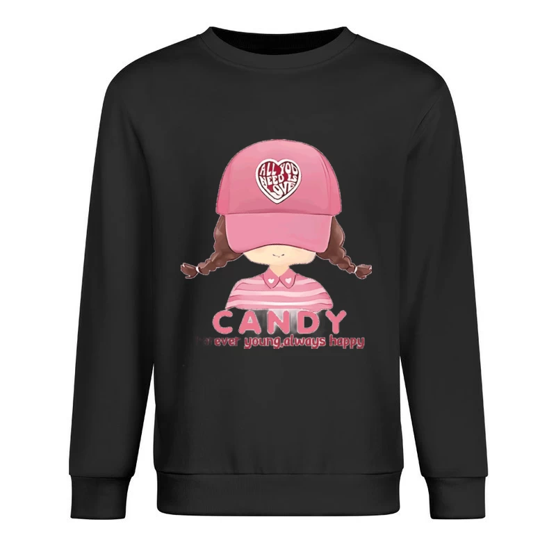 Candy Mädchen mit Mütze Herren Pullover Sweatshirt
