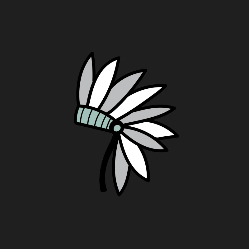 Coiffe à plumes stylisée Homme Débardeur
