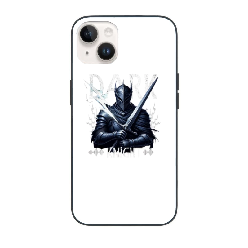 Dark Knight with Ancient Blade - Fantasy Warrior Illustration iPhone Case