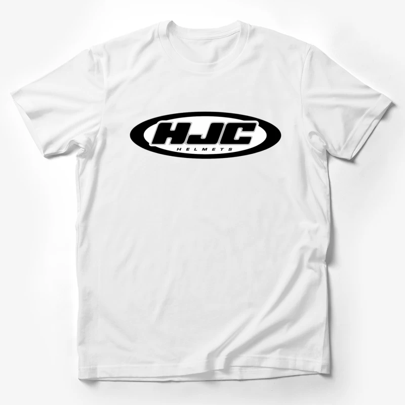 HJC Helmets Motorcycle Brand Logo in Black and White Male T-Shirt