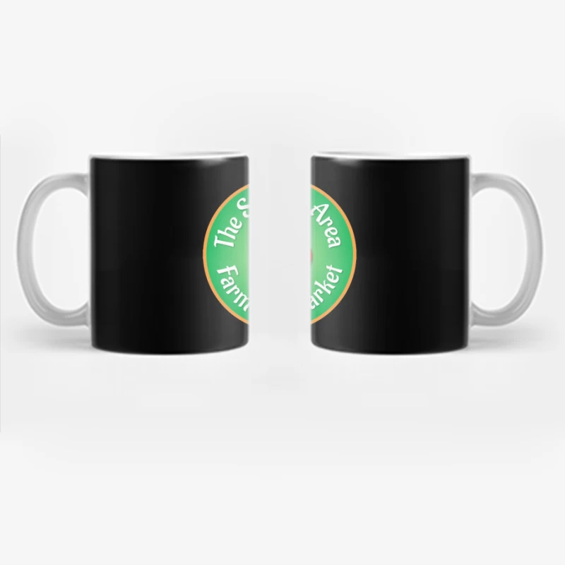 Sedalia Area Farmers' Market Circular Green Logo with Tomato Design Coffee Mug