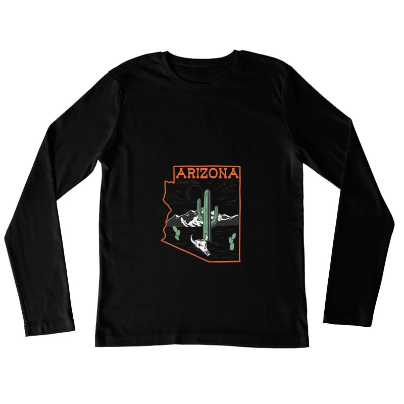 Arizona Wüstenlandschaft mit Kaktus Damen Langarm T-Shirt