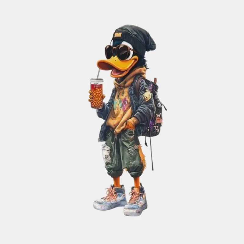 Cool Cartoon Duck with Sunglasses Male Tank Top