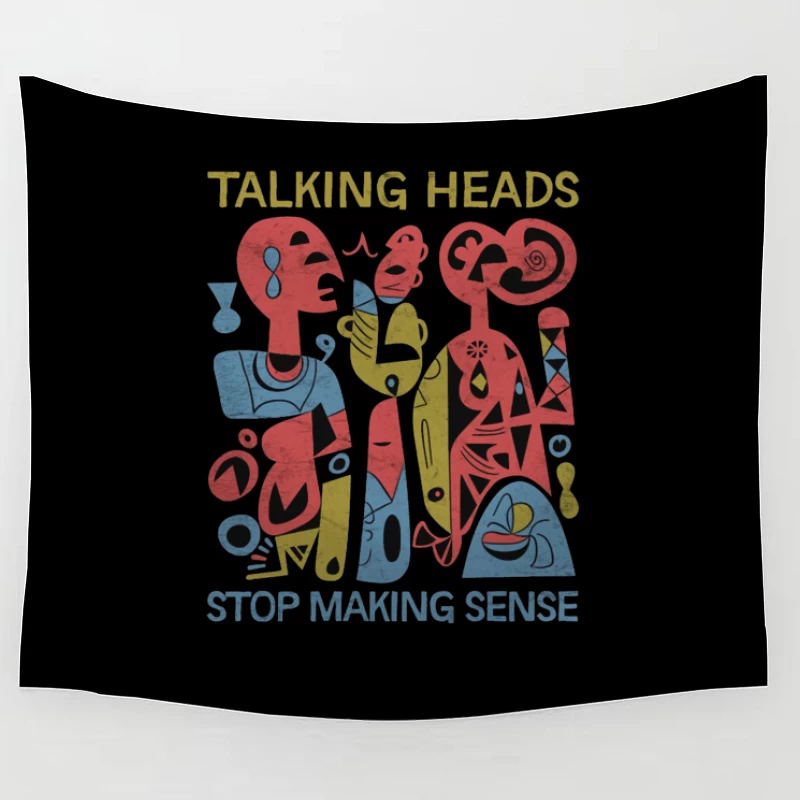 Talking Heads "Stop Making Sense" Abstract Album Art Tapestry