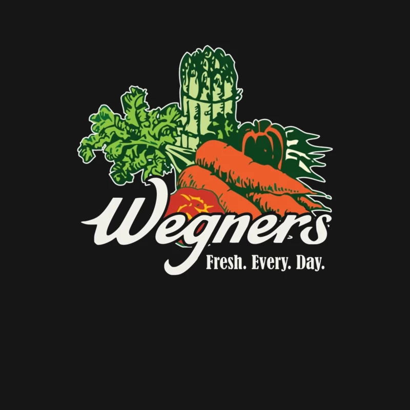 Wegner's Fresh Daily Vegetable Market Logo Male Long Sleeve T-Shirt