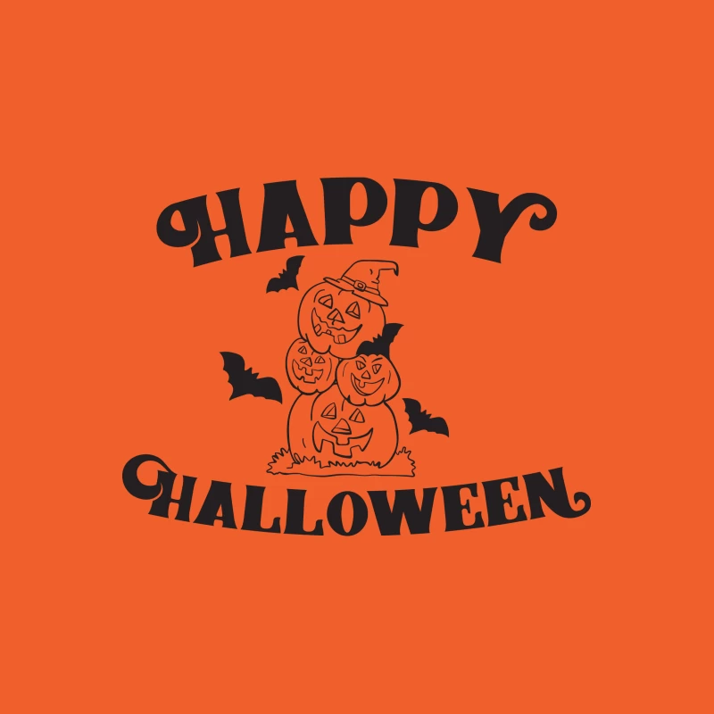 Citrouilles et chauves-souris pour Halloween Femme T-Shirt