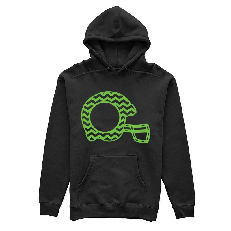Casque de football vert en zigzag Femme Sweat à capuche
