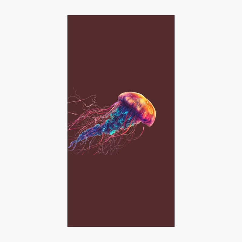 Vibrant Abstract Jellyfish: A Colorful Ocean Masterpiece iPhone Case